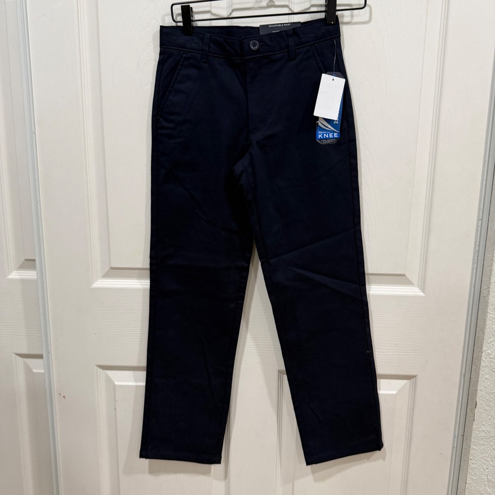 Nautica Boys School Uniform Navy Blue Performance Chino Pants Size 12 Regular